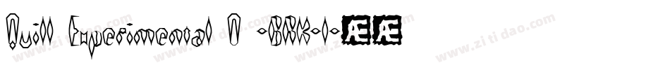 Quill Experimental O -BRK-1字体转换